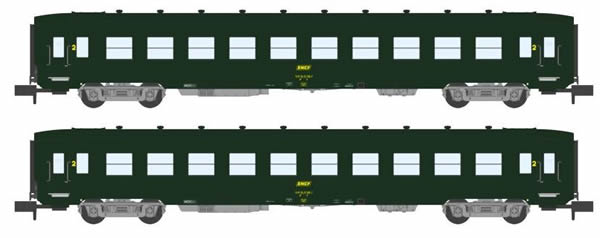 REE Modeles NW-062 - 2pc 2nd Class Passenger Coach Set DEV AO Short